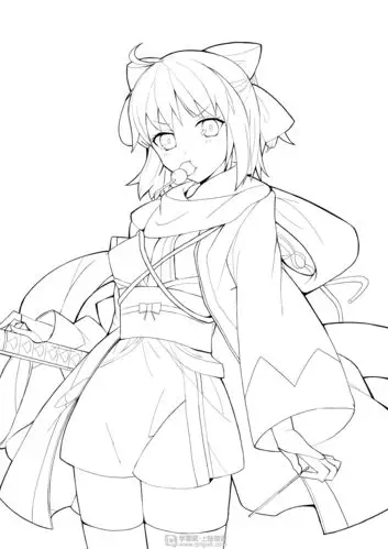 作业:动漫线稿零基础入门学习之主线与辅线的画法练习 - 阿飘