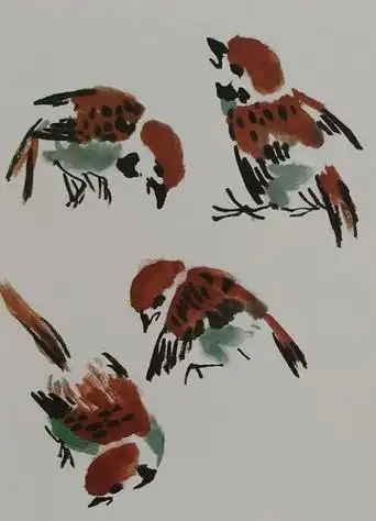 麻雀的画法国画 国画麻雀的画法步骤