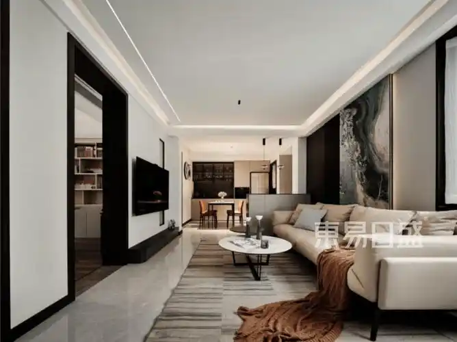 信达公园里132平新中式风装修效果图