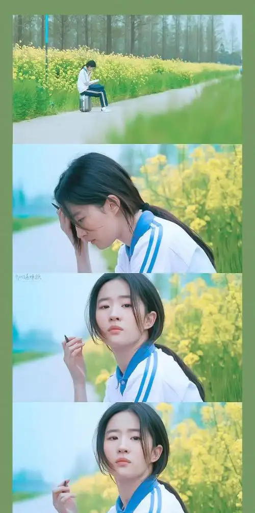 穿上校服的刘亦菲好美,神仙姐姐的绝世美颜搭配青春朝气的校服,真得让