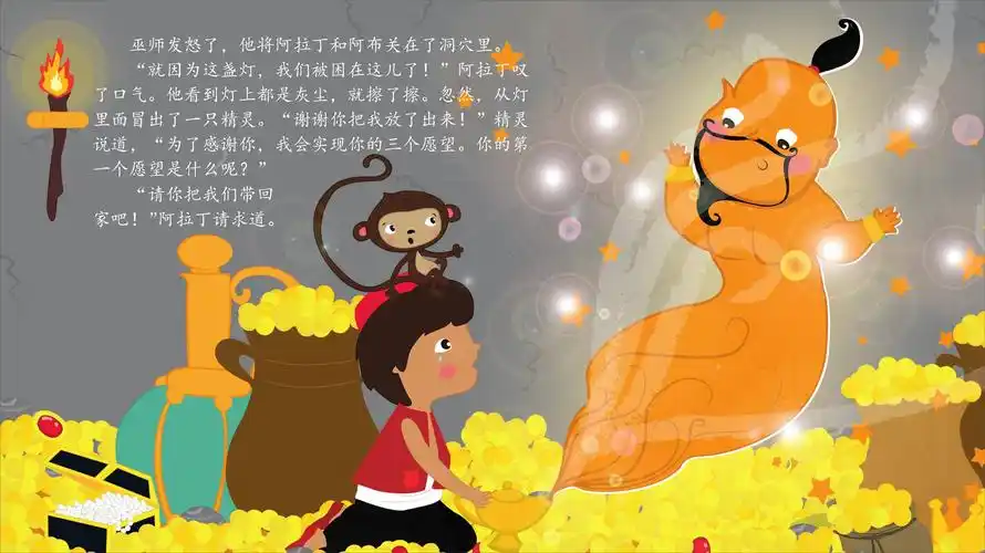 儿童绘本故事推荐《阿拉丁神灯》