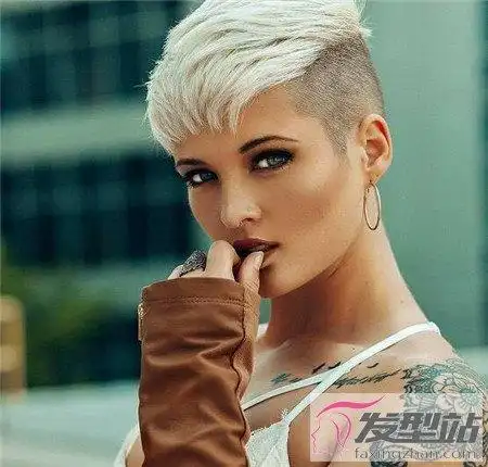 欧美个性超短发 霸道总攻很惹眼_发型站_最新流行发型设计发型图片与