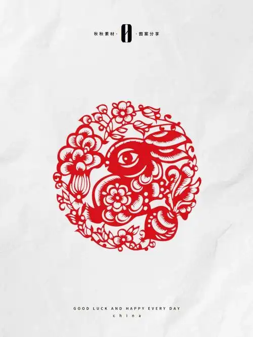 国潮剪纸风十二生肖图案素材合集