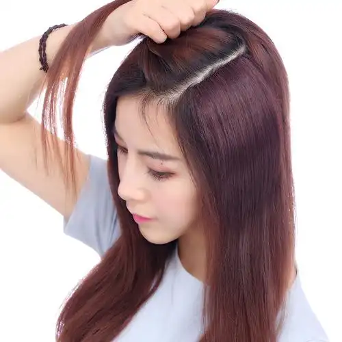 假发女短发隐形无痕真发头顶垫发片自然蓬松两侧加厚接发根补发块