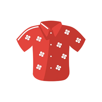 卡通红色碎花短信t恤