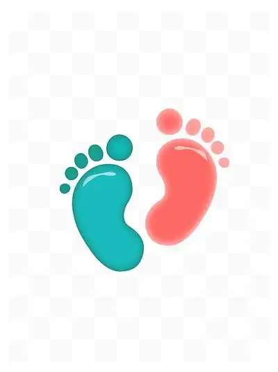 矢量 i>图 /i>彩色 i>小 /i>脚丫