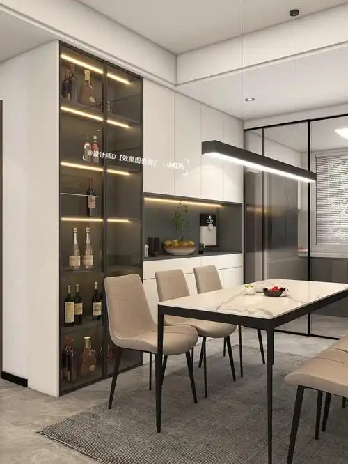 餐厅餐边柜画效果图只是工作追剧才是生活