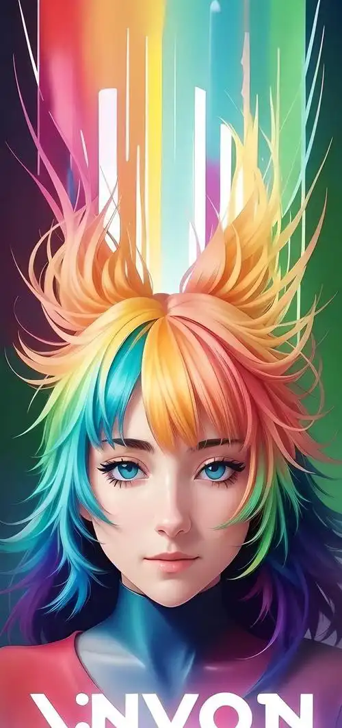 ai绘画壁纸:活泼生动的水彩色彩,勾勒出的肖像艺术,超清画质