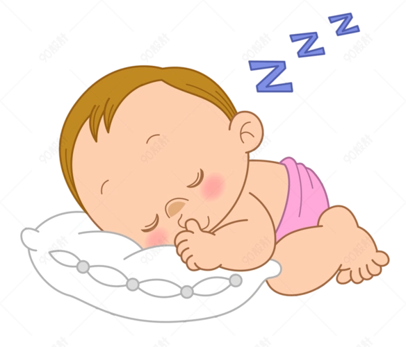 卡通手绘睡觉的小宝宝