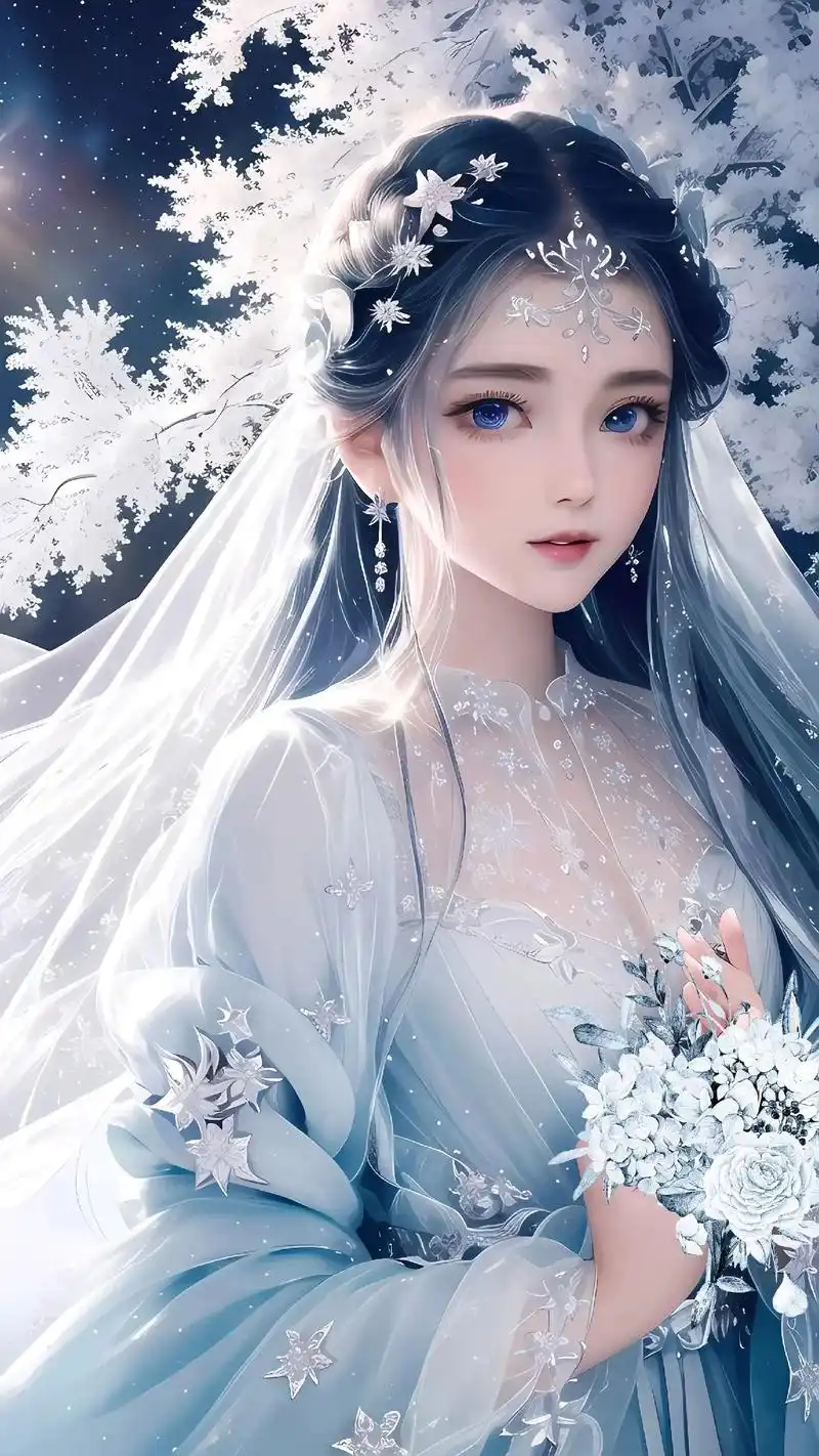 冰雪仙女壁纸.#美女壁纸 #二次元 #高颜值美女 #小仙女  - 抖音