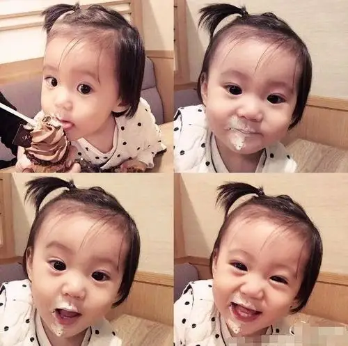 林心如女儿小海豚照片曝光,颜值秒杀咘咘,眼睛酒窝好漂亮!