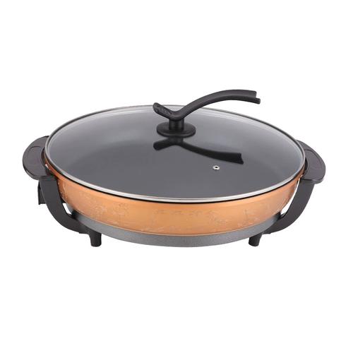 直销大号电煎锅电饼铛不粘锅电煎炉烤饺烤饼m平底锅商用插电加深