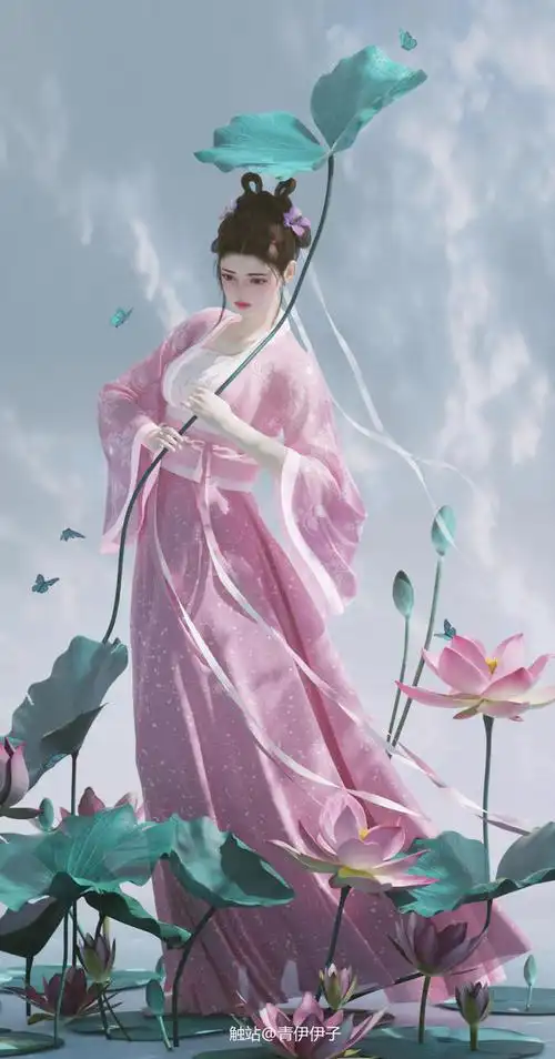 荷花仙子古风唯美古风3d