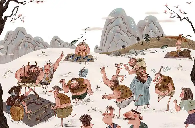 原始部落系列儿童绘本4|插画|绘本|哇哇哇儿插 - 原创作品 - 站酷