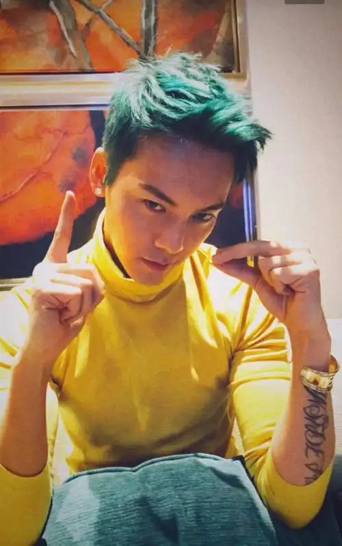 陈伟霆再次换"新发色",网友:七色都被他承包了|陈伟霆|头发|颜色_新浪