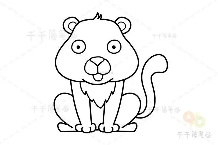 大全陆地动物儿童简笔画陆地动物卡通简笔画超简单的斑马简笔画画法陆