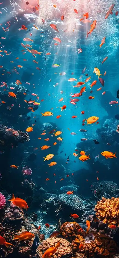 海底世界壁纸 珊瑚礁与热带鱼#最美壁纸