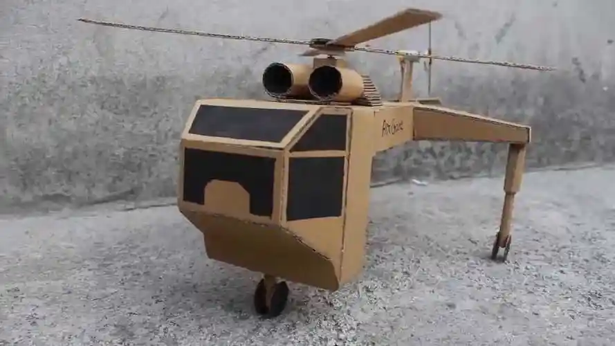 创意无限废旧硬纸板手工diy制作玩具飞机