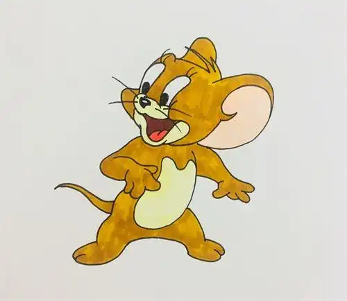 杰瑞搬奶酪简笔画