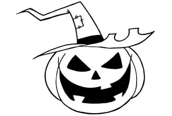 万圣节南瓜灯简笔画步骤及图片