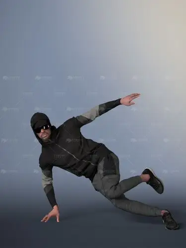 黑人街舞舞蹈动画人物 max c4d 3d模型下载