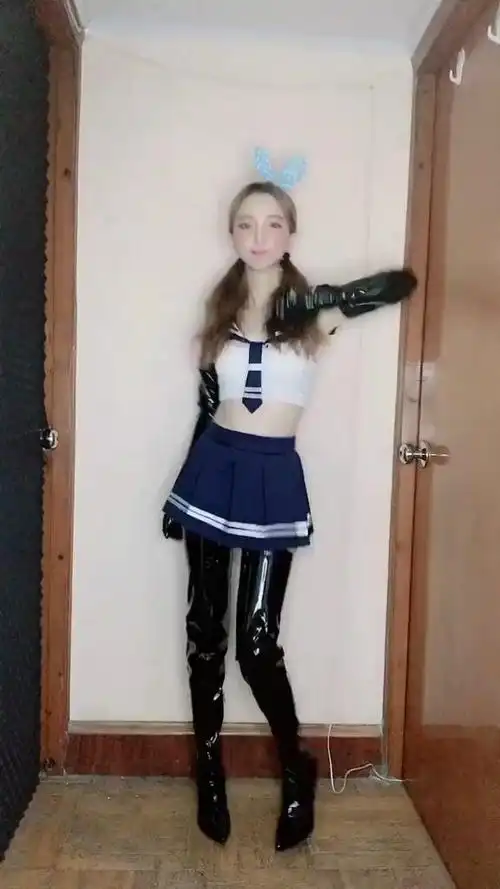 女神的高跟过膝长靴2长手套与黑色过膝长靴