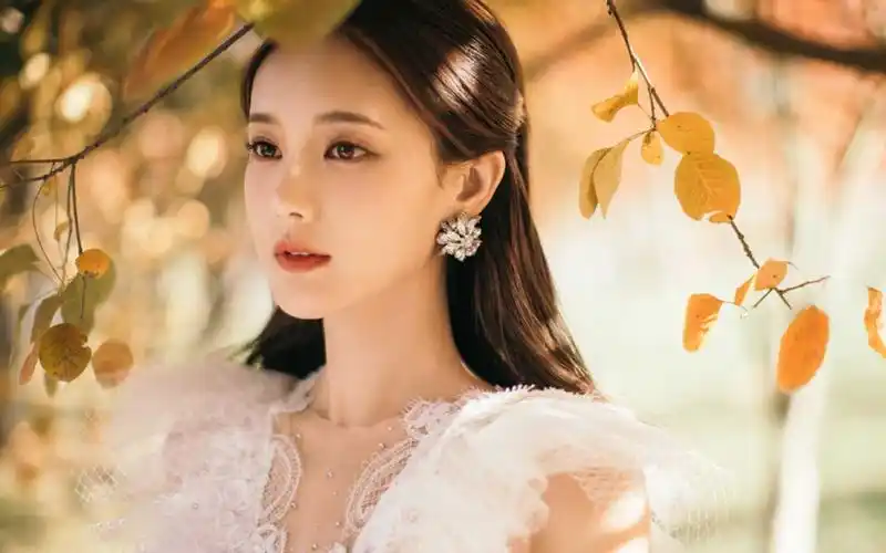 李一桐白色纱裙唯美写真桌面壁纸