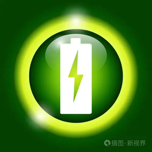 充电能量的平板电池标志矢量插图