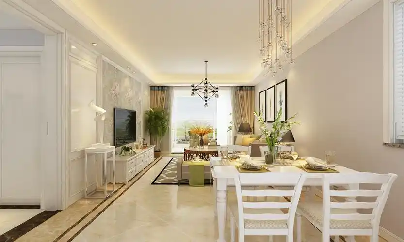 龙泉壹号117平三室两厅简约风格装修效果图