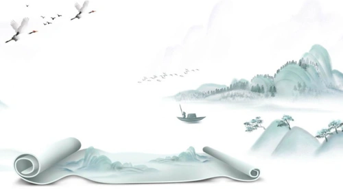 精美水墨山水ppt背景图片10