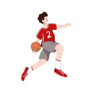 打篮球上篮篮球人物元素png素材