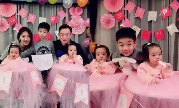 双胞胎女儿生日杨威"穿裙子",冠军老爸也有少女心_照片_小公主_杨云