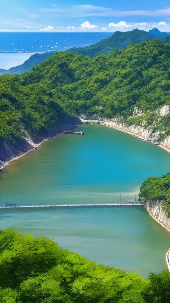 庐山西海风景图.西海好似一块绝色翡翠,群山如黛,碧水如蓝的人 - 抖音