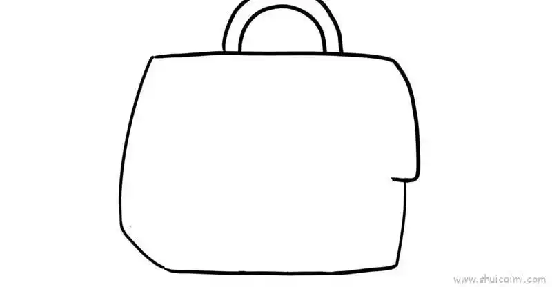 手提包儿童画怎么画手提包简笔画步骤