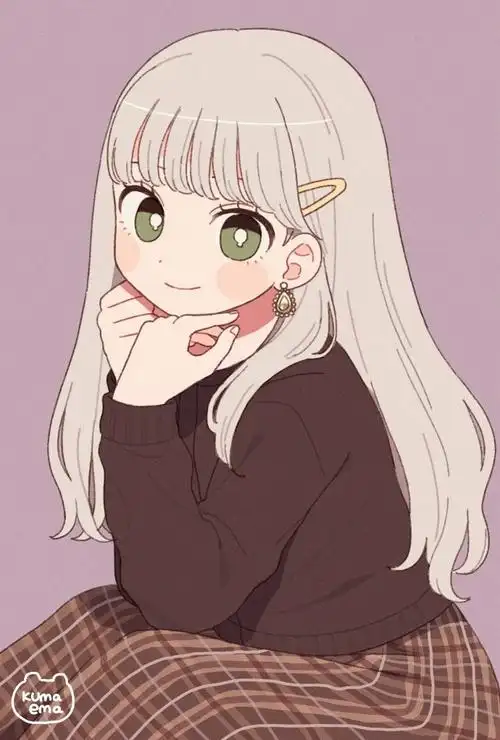 又甜又好看的女生人物插画作品67by插画师kumaema