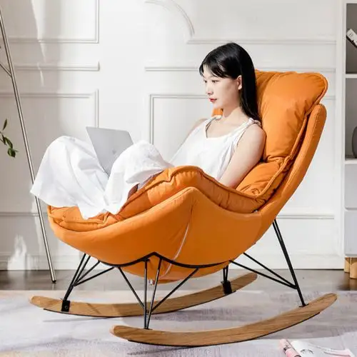 轻奢躺椅懒人椅摇摇椅椅子靠背成人家用懒人