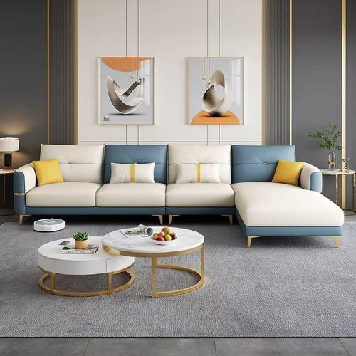 沙发客厅现代轻奢2023新款小户型北欧简约乳胶免洗防水科技布沙发