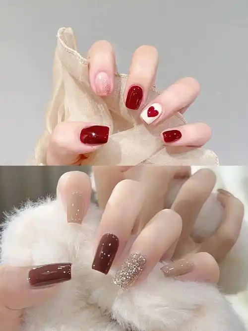 秋冬最适合跳色美甲.简单干净显手白#美甲 #美出高级感 #短 - 抖音