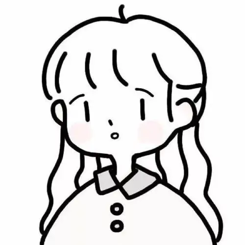 黑白底稿头像线条头像