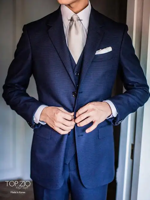 藏蓝色休闲百搭风格西装