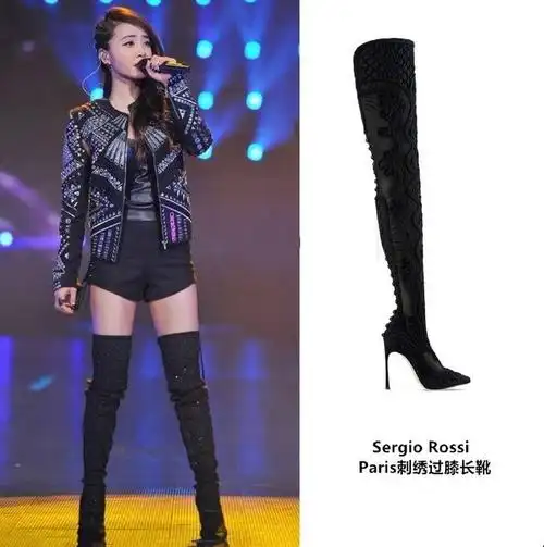 蔡依林太大胆了把过膝长靴当裤子穿气场竟然还这么足