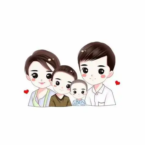一家四口两个儿子唯美头像