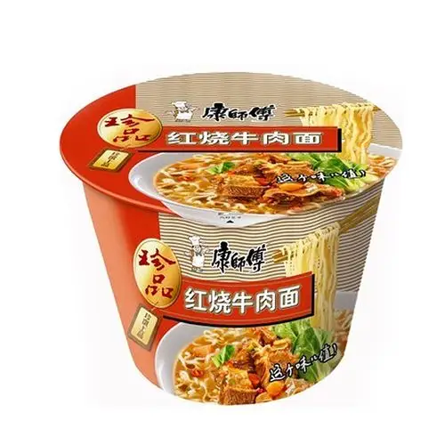 康师傅珍品乐红烧牛肉面桶装110g-桶 ￥4元/桶 已售0份