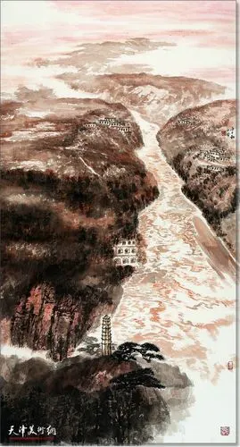 杨永茂作品《延安颂》国画