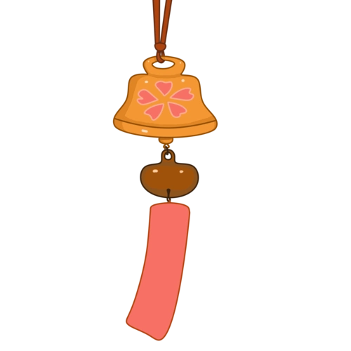 古风挂饰风铃插画图片