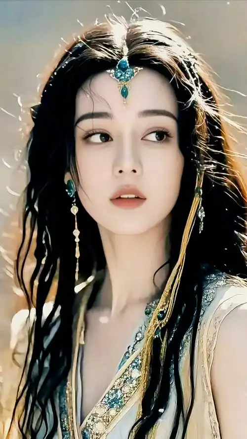 迪丽热巴跟赵丽颖都很适合异域风情的装扮,完全没有违和感