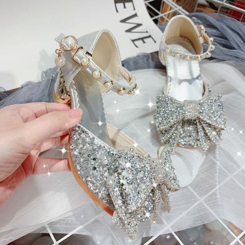 女童2020夏季新款韩版水钻凉鞋软底儿童水晶鞋皮鞋