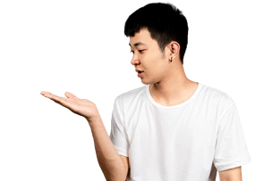 青年男性面部动作上半身展示免抠元素