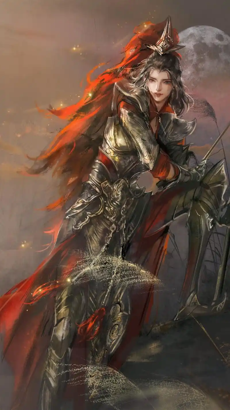 古风插画,黑白灰的运用恰到好处,精准展现出武侠世界的大气恢宏