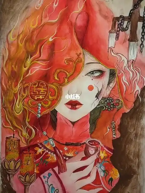 水彩练习_水彩画_新娘_水彩_兴趣爱好_绘画